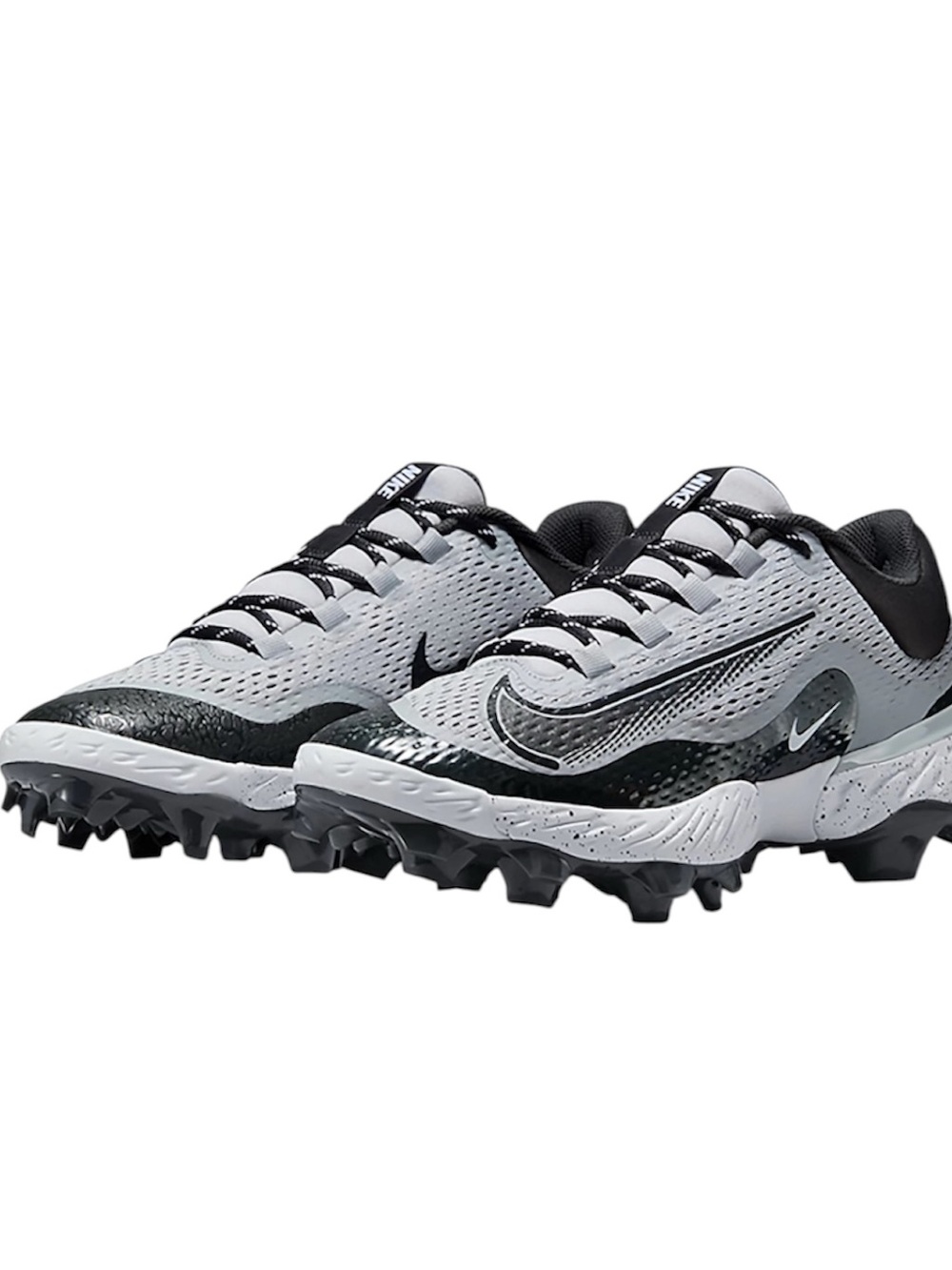 NIKE ALPHA HUARACHE ELITE 4 LOW TOP MENS SIZE 7 BASEBALL ATHLETIC CLEAT GRAY